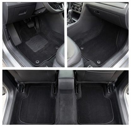 Carpet Floor mats for 2011 to 2019 Volkswagen Passat, Front and Rear, Black