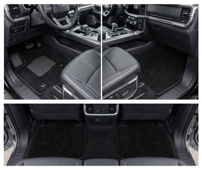 Carpet Floor Mats for 2021 to 2026 Ford F-150 / 2022-2025 F150 Lightning Crew Cabin Models, Front and Rear