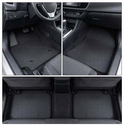 All Weather Honeycomb Floor Mats for 2014 to 2019 Toyota Corolla, Front and Rear