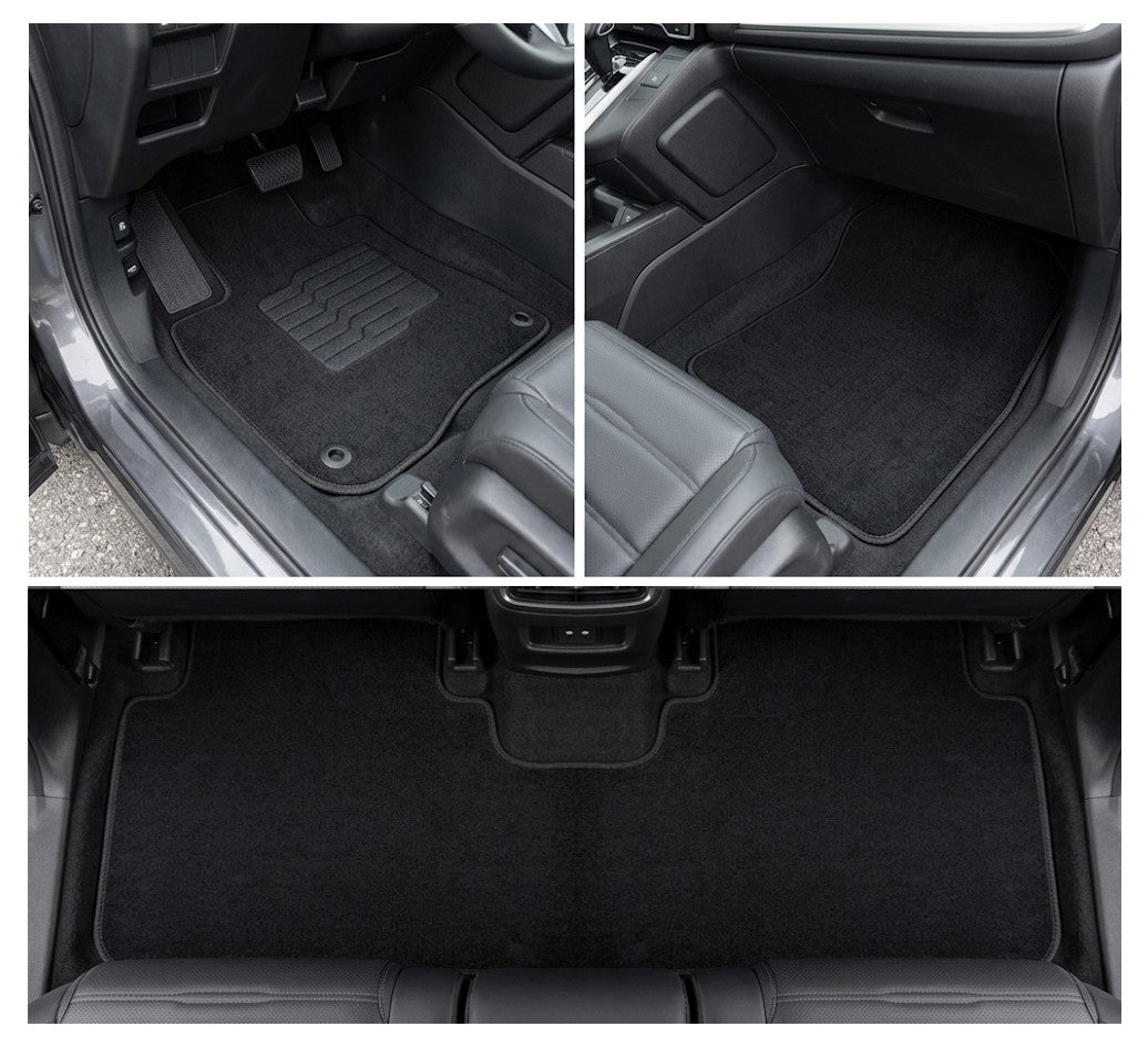 Carpet Floor Mats for 2017 to 2022 Honda CR-V, Front and Rear, Black