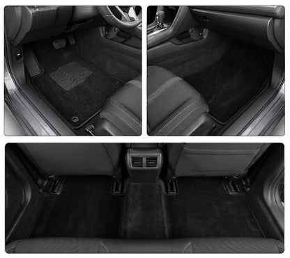 Carpet Floor Mats for 2016 to 2021 Honda Civic, Front and Rear, Black