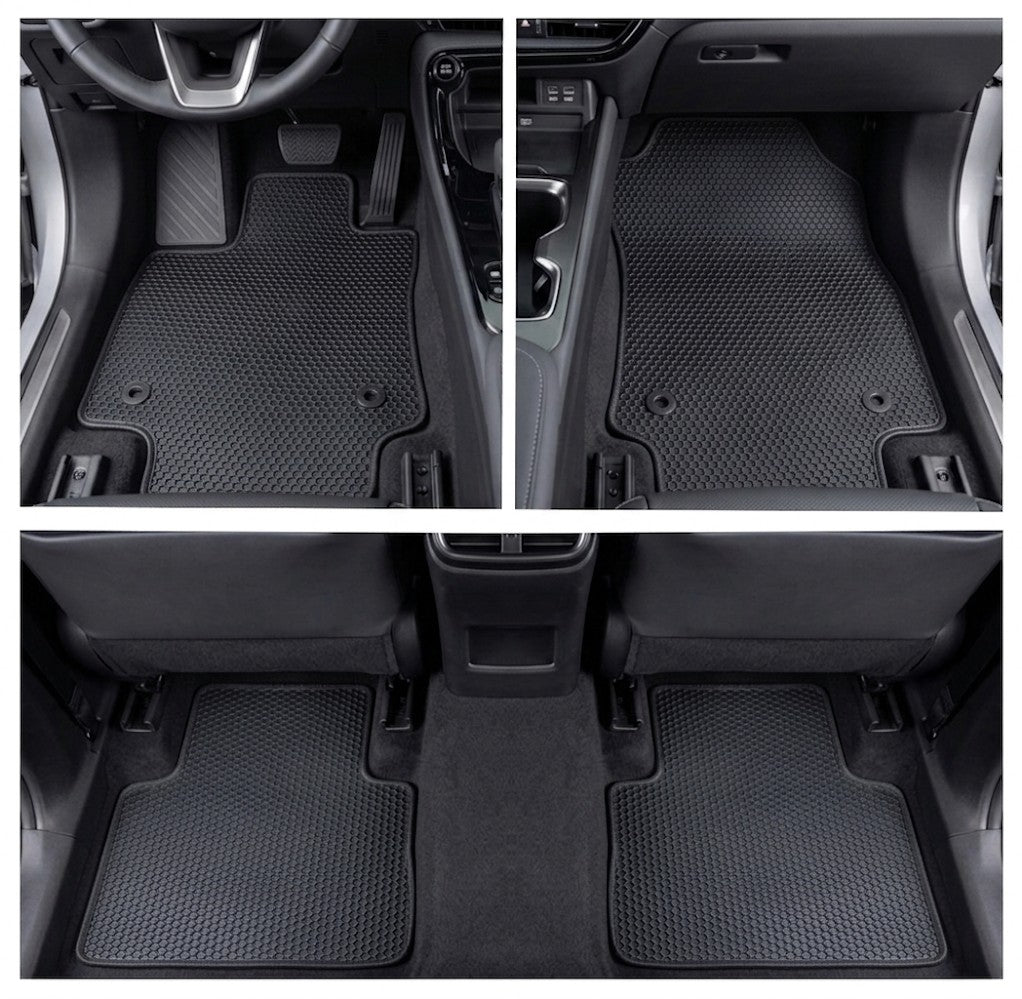 All Weather Honeycomb Floor Mats for 2022 to 2026 Lexus NX250/NX350, Front and Rear, Black