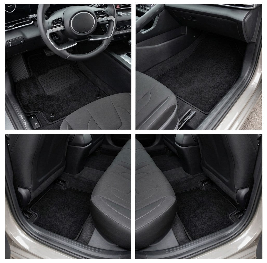Carpet Floor Mats for 2021 to 2026 Hyundai Elantra and Elantra N, Front and Rear