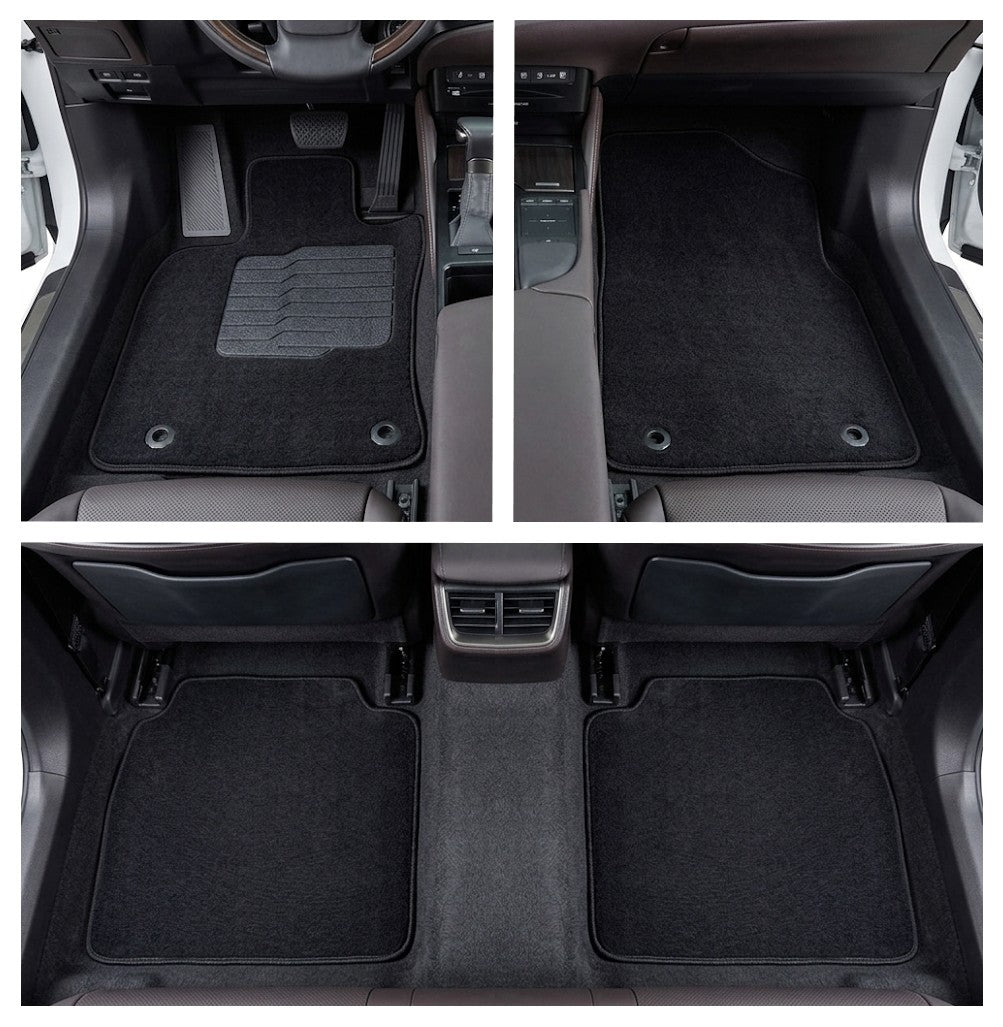 Carpet Floor Mats for 2019 to 2025 Lexus ES350/ES300h, Front and Rear, Black