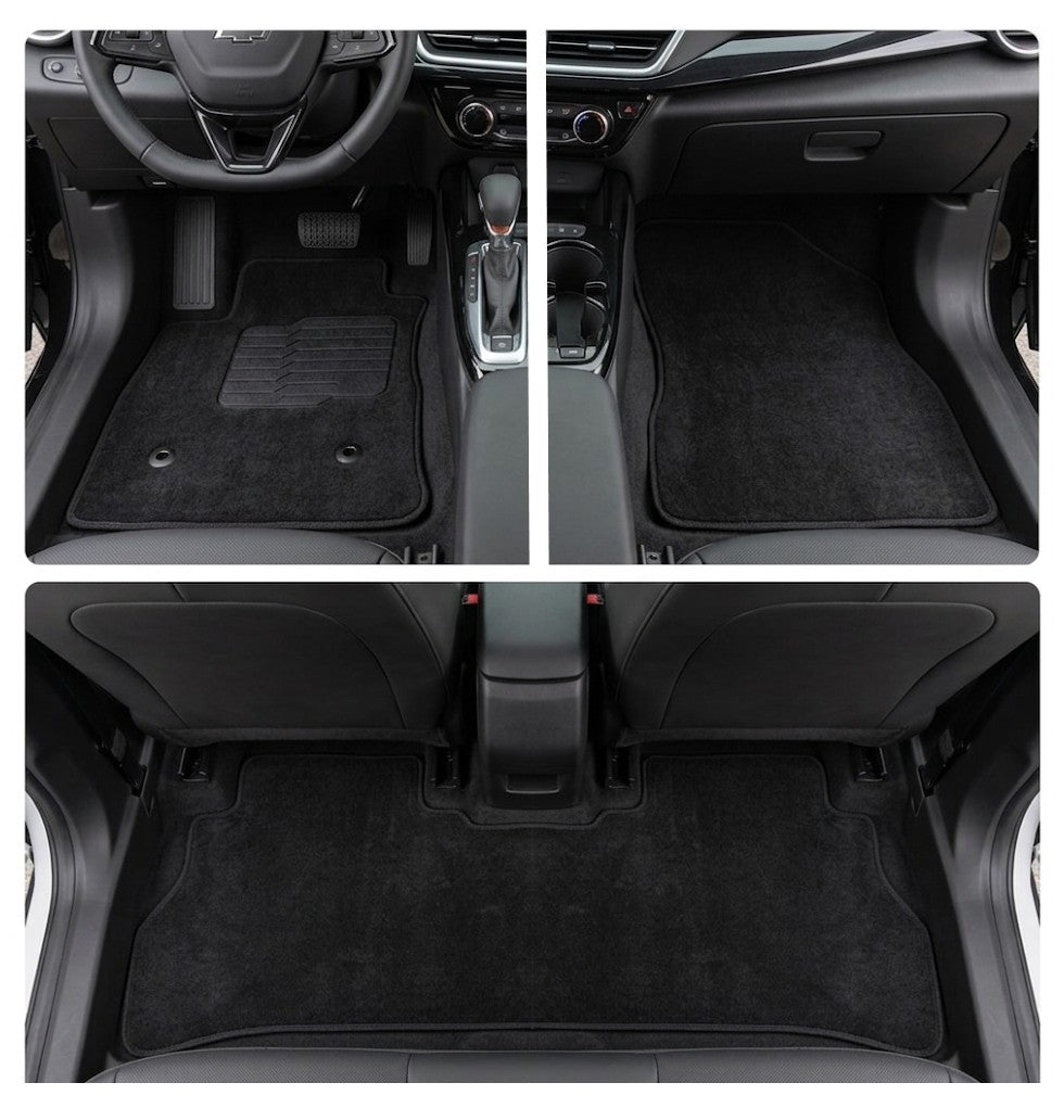 Carpet Floor Mats for 2024 2025 2026 Chevrolet Trax & Buick Envista, Front and Rear, Black