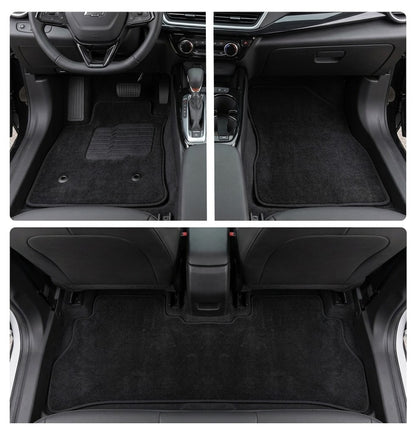 Carpet Floor Mats for 2024 2025 2026 Chevrolet Trax & Buick Envista, Front and Rear, Black
