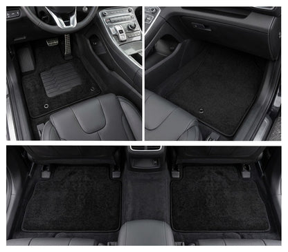 Carpet Floor Mats for 2021 to 2023 Hyundai Santa Fe PHEV (Not for Gas Models), Front and Rear, Black
