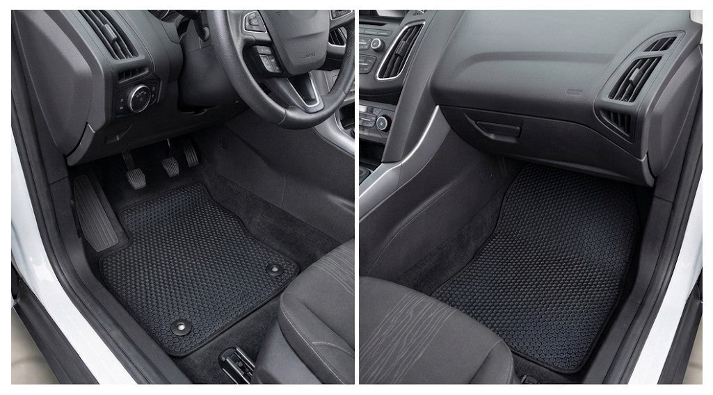 All Weather Honeycomb Floor Mats for 2012 to 2018 Ford Focus, Front and Rear