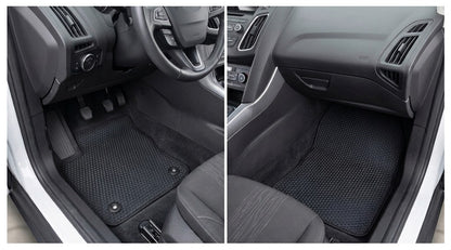 All Weather Honeycomb Floor Mats for 2012 to 2018 Ford Focus, Front and Rear