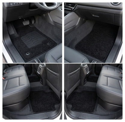 Carpet Floor Mats for 2023-2026 Chevrolet Colorado / GMC Canyon Crew Cab, Front and Rear, Black