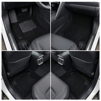 Carpet Floor Mats for 2021 to 2025 Toyota Venza, front and Rear, Black