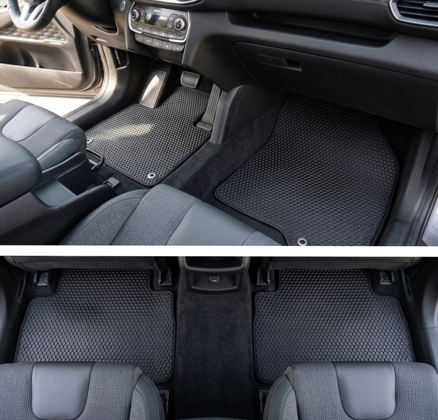 All Weather Honeycomb Floor Mats for 2019 2020 Hyundai Santa Fe
