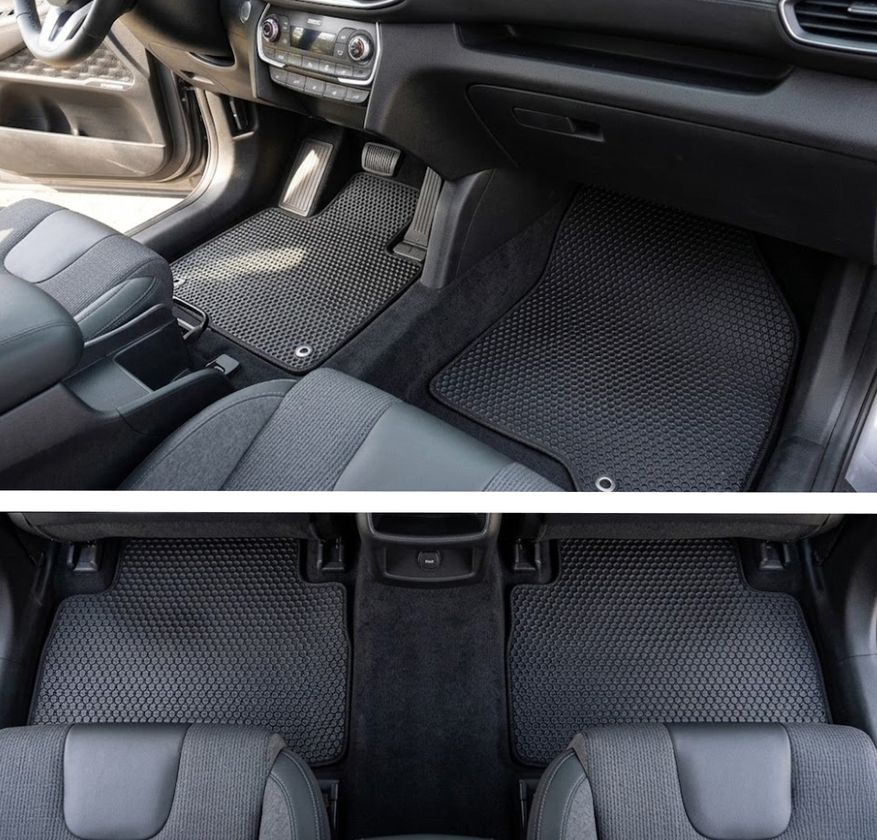 All Weather Honeycomb Floor Mats for 2019 2020 Hyundai Santa Fe