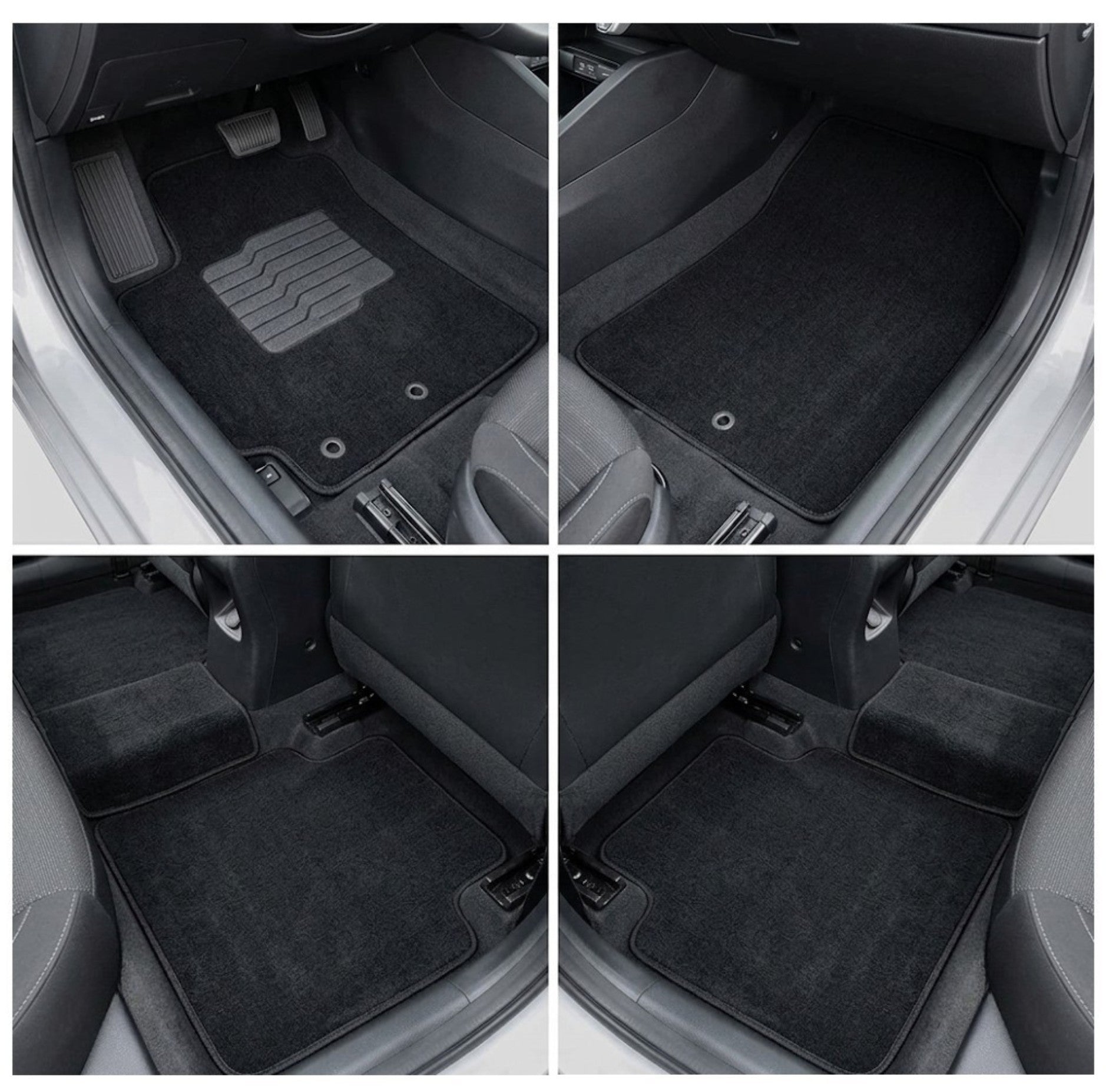 Carpet Floor Mats for 2018 to 2024 Kia Rio, Sedan and Hatch, Front and Rear