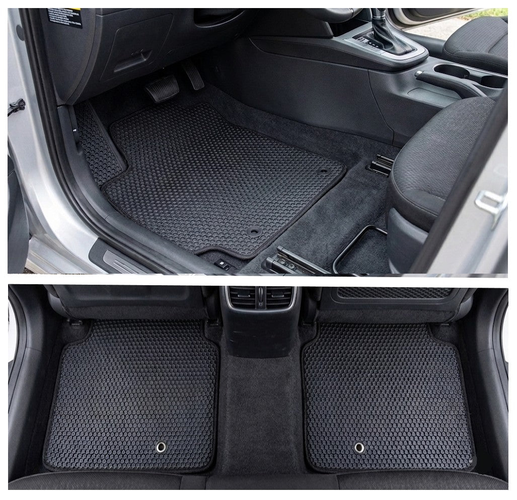 All Weather Honeycomb Floor Mats for 2017 to 2020 Hyundai Elantra