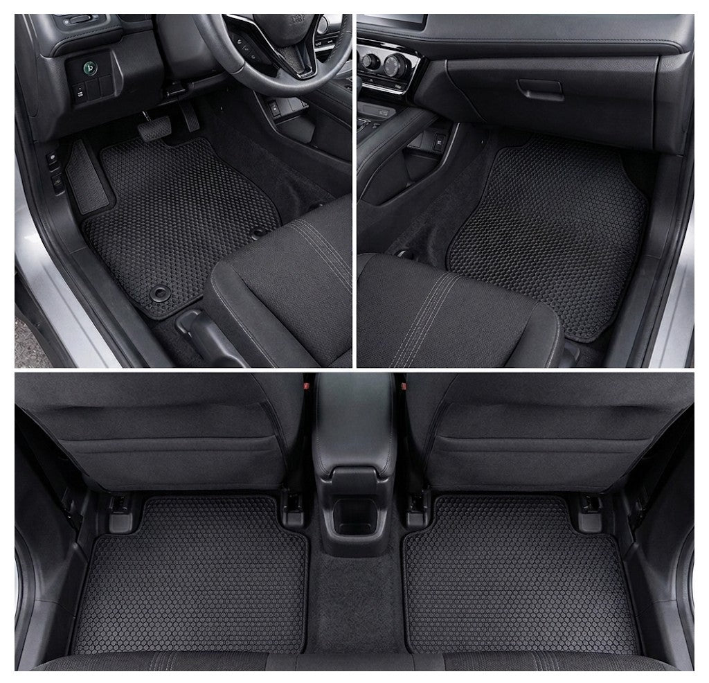 All Weather Honeycomb Floor Mats for 2016 to 2022 Honda HR-V / 2015 to 2020 Honda Fit