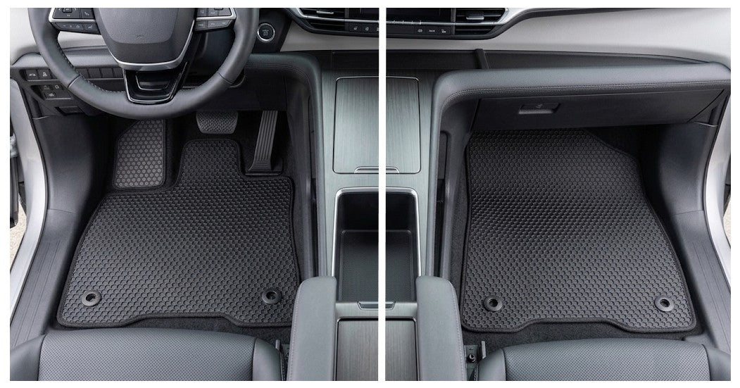 All Weather Honeycomb Floor Mats for 2021 to 2026 Toyota Sienna, Driver and Passenger Only