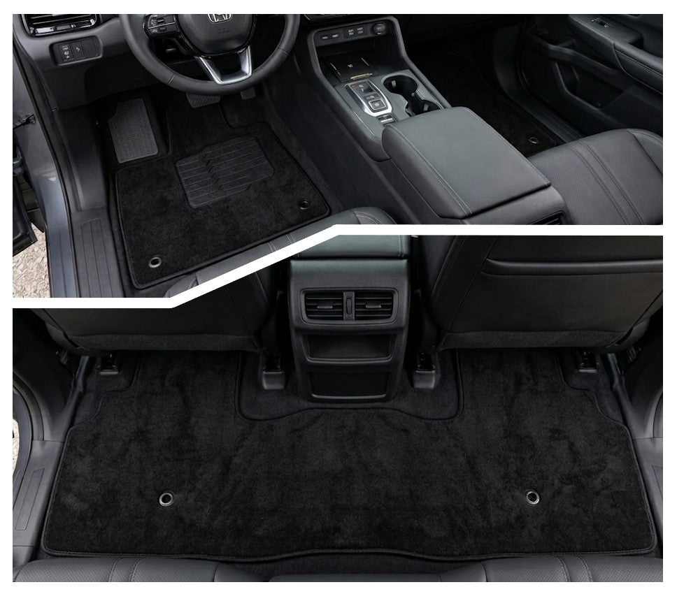 Carpet Floor Mats for 2023 to 2026 Honda Pilot, Front and Rear