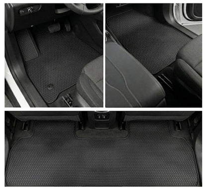 All Weather Honeycomb Floor Mats for 2018 to 2024 Chevy Traverse Front, Rear & 3rd Row