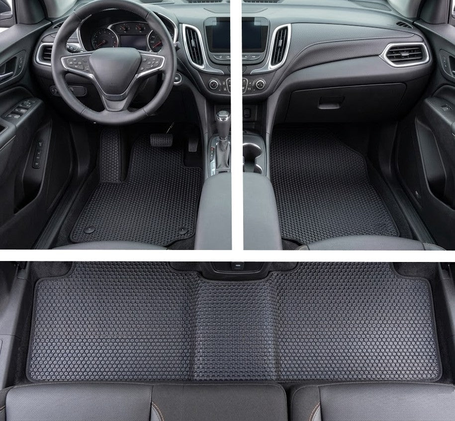 All Weather Honeycomb Floor Mats for 2018 to 2024 Chevrolet Equinox / GMC Terrain