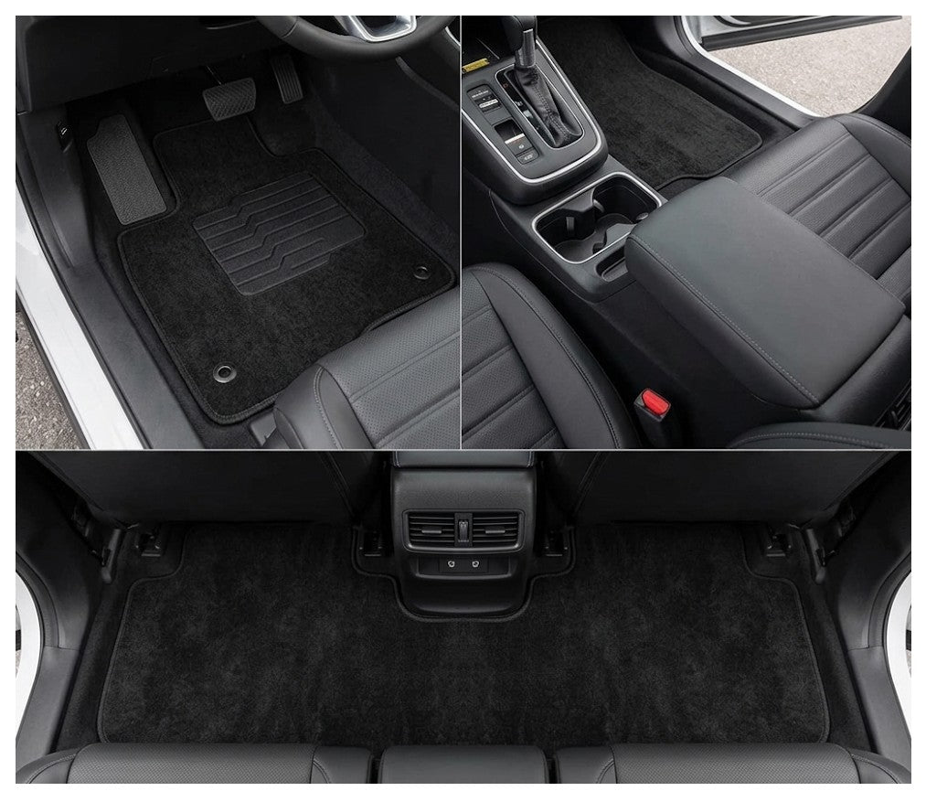 Carpet Floor Mats for 2023 to 2026 Honda CR-V, Front and Rear, Black