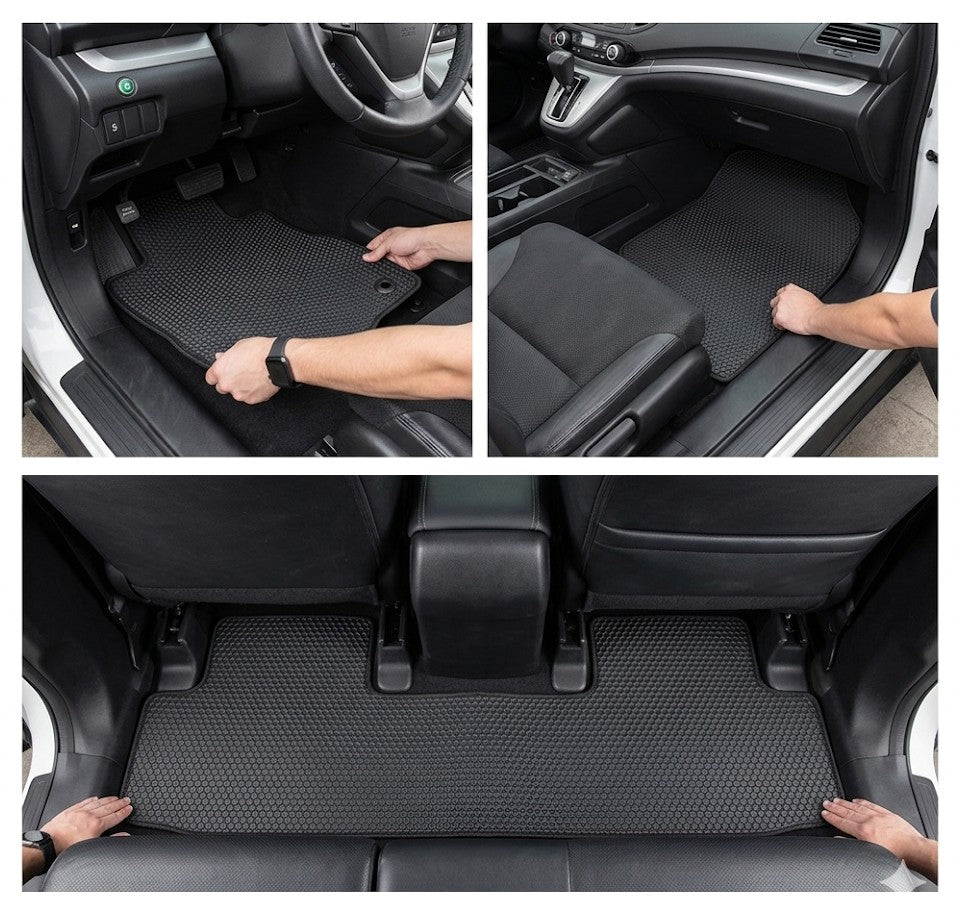 All Weather Honeycomb Floor Mats for 2012 to 2016 Honda CR-V