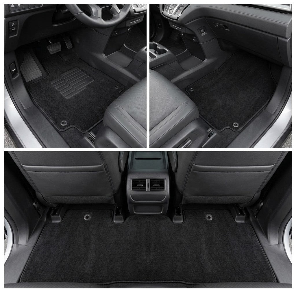 Carpet Floor Mats for 2018 to 2026 Honda Odyssey, Full set, Black