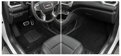 Carpet Floor Mats for 2017 to 2023 GMC Acadia, Front and Rear, Black