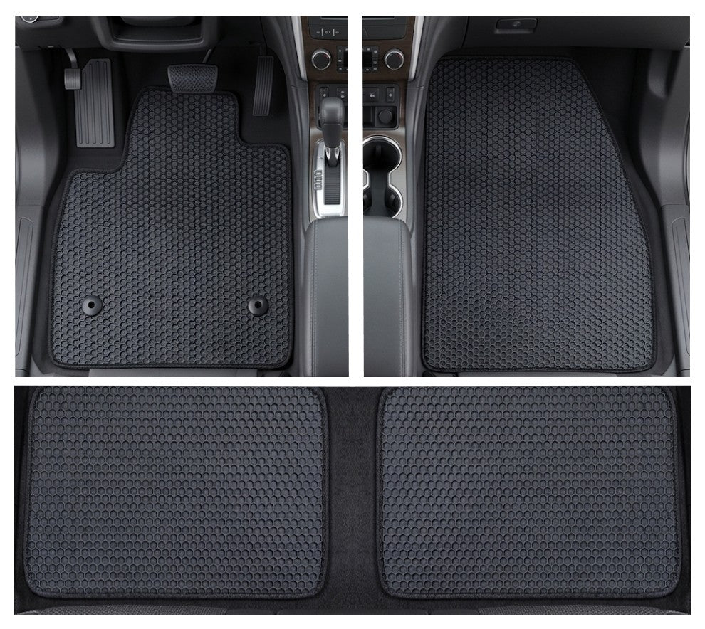 All Weather Honeycomb Floor Mats for 2017 to 2023 GMC Acadia, Front and Rear