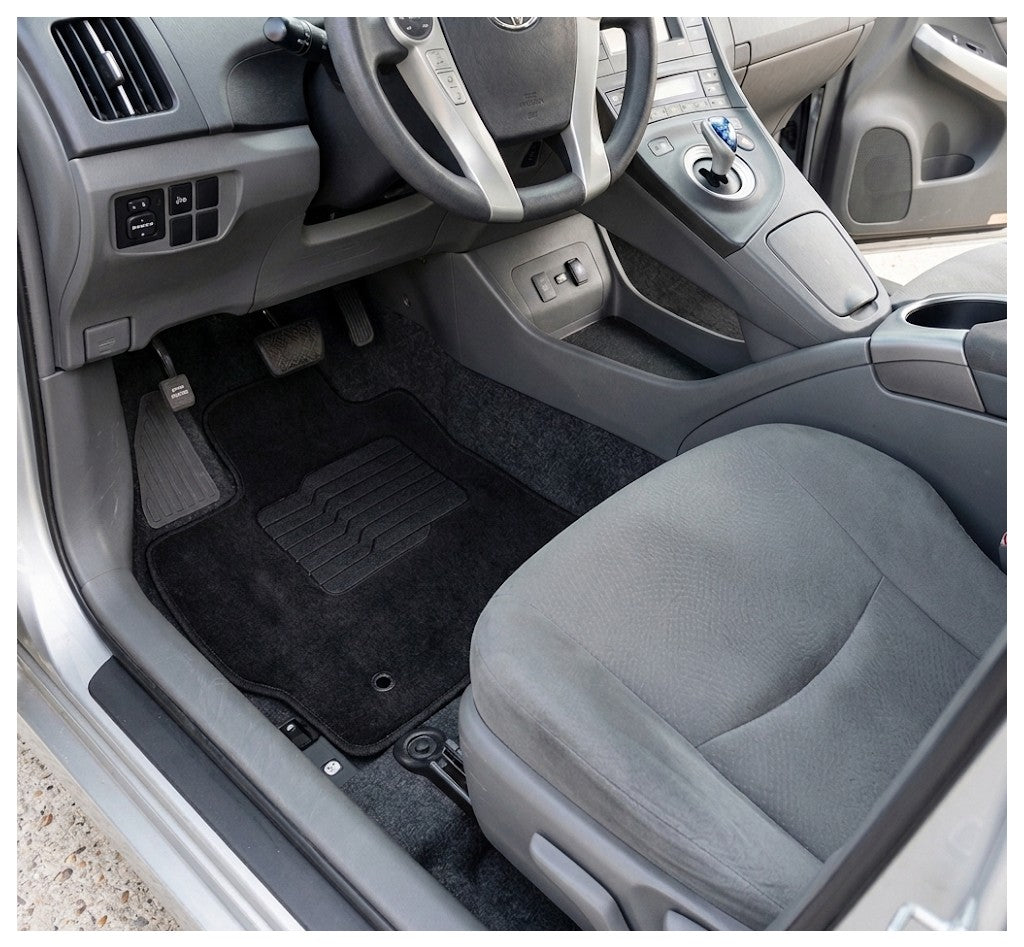 Carpet Floor Mats for 2010 and 2011 Toyota Prius, Front and Rear
