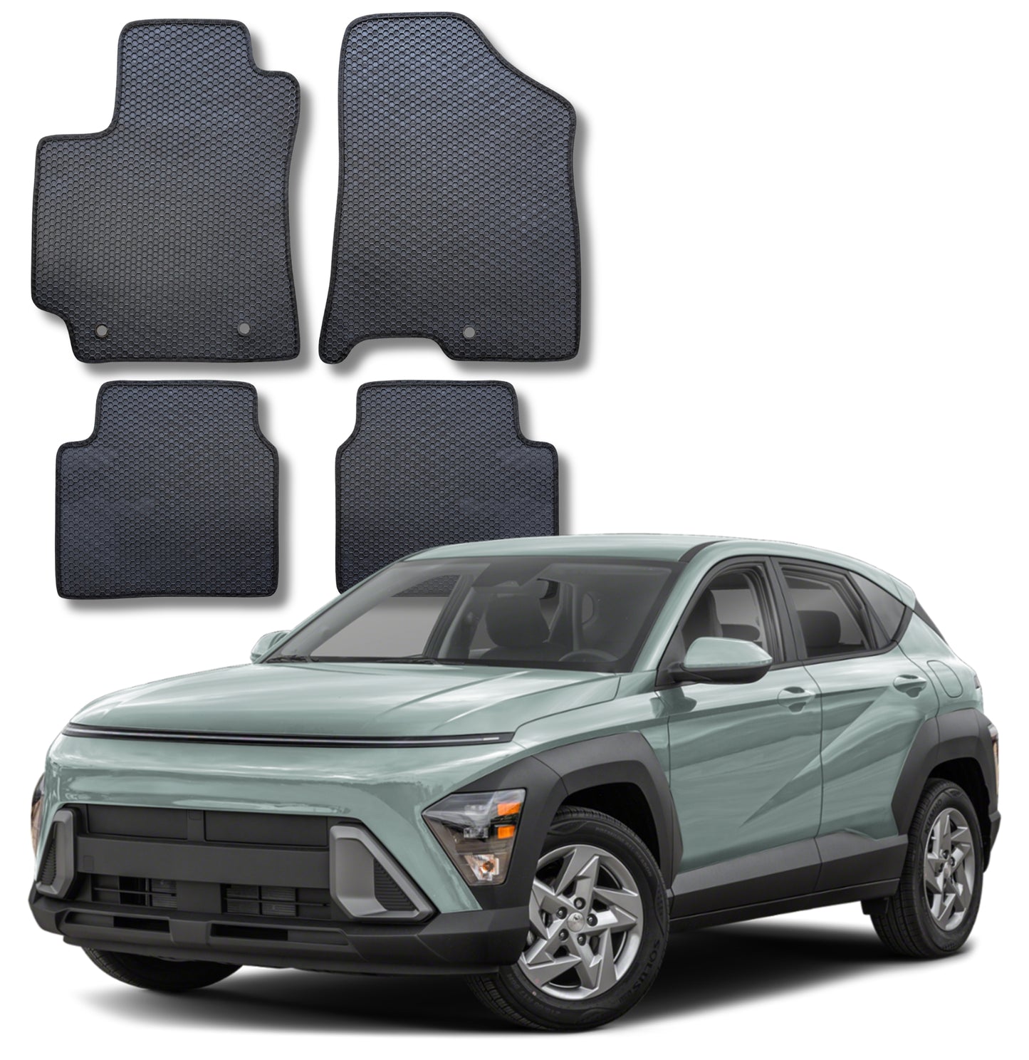 All Weather Floor Mats for 2024 to 2026 Hyundai Kona (Not for Electric Models)