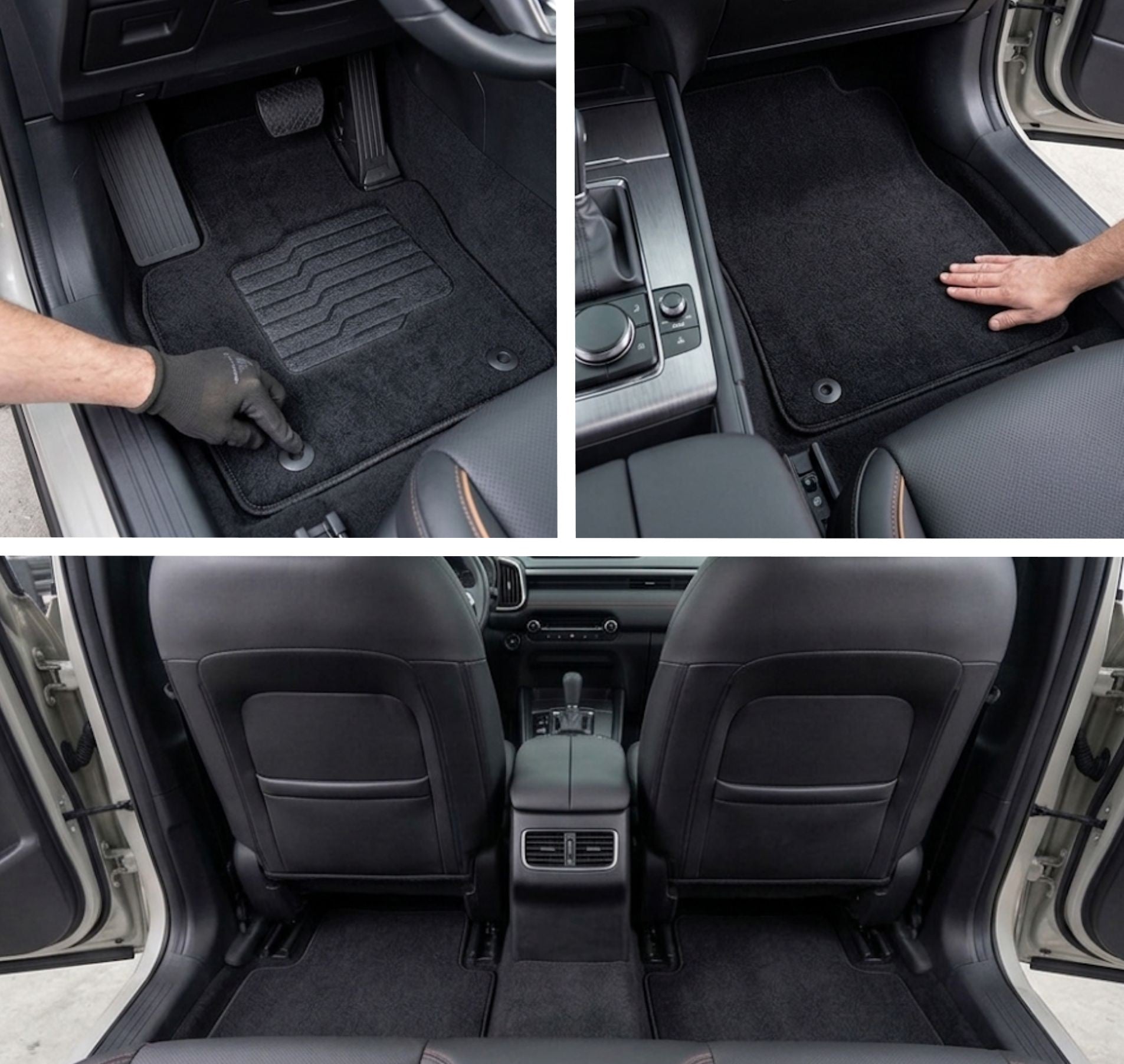 Carpet Floor Mats for 2023 to 2026 Mazda CX-50 (Not Hybrid), Front and Rear, Black