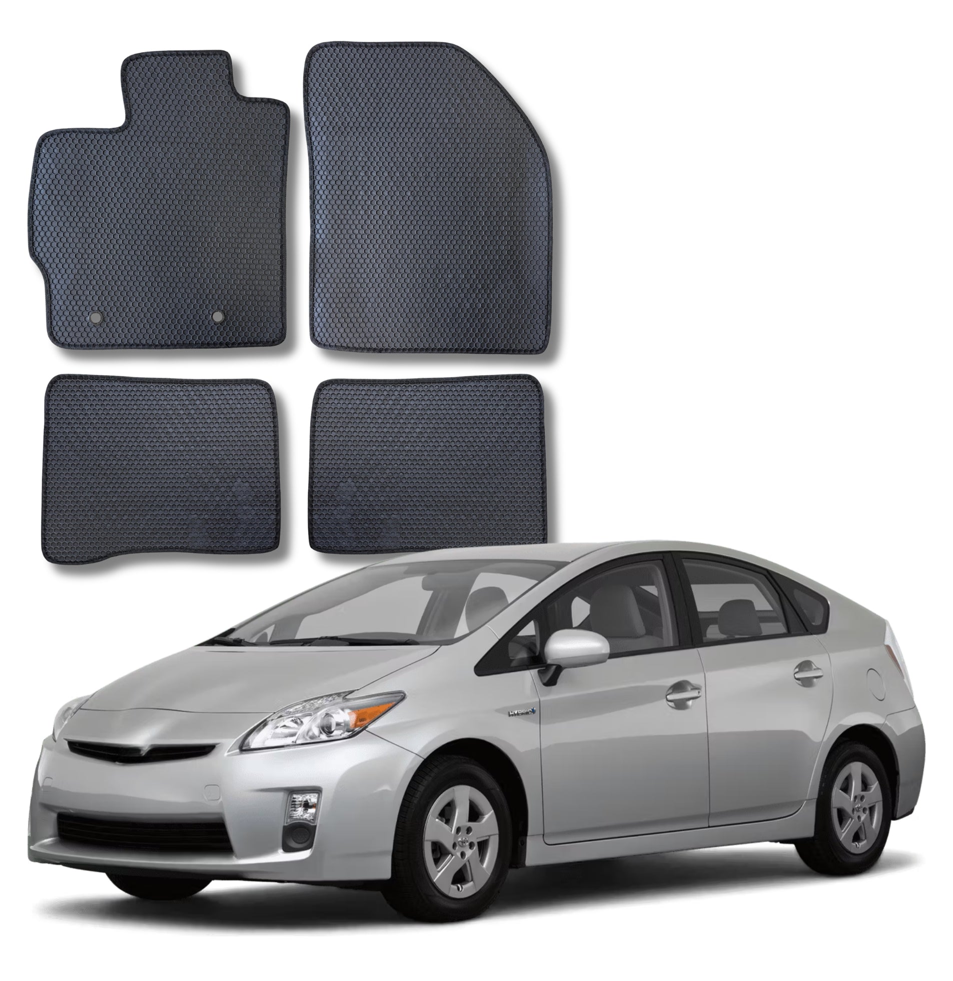 All Weather Honeycomb Floor Mats For 2010 and 2011 Toyota Prius