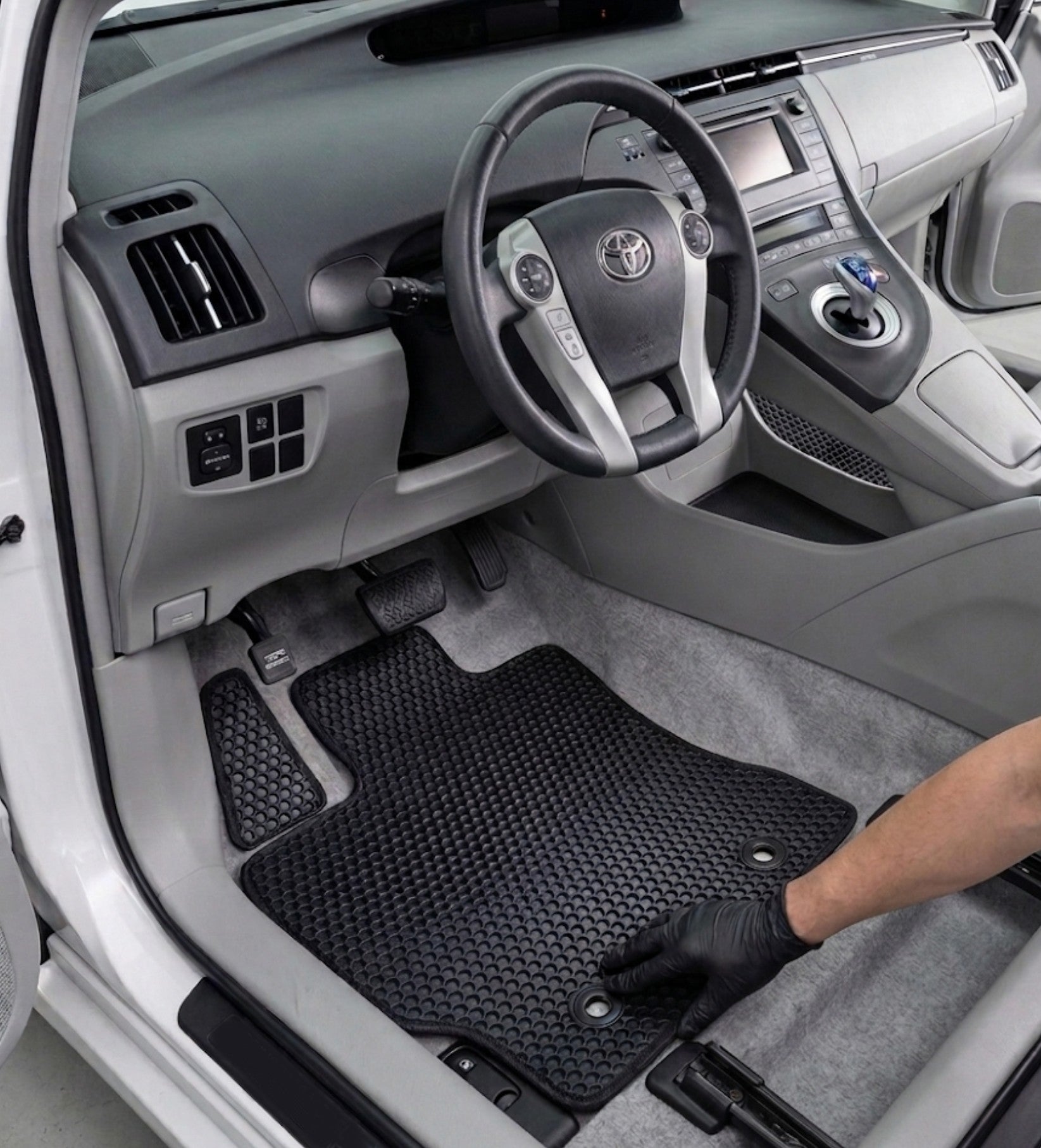 All Weather Honeycomb Floor Mats For 2010 and 2011 Toyota Prius