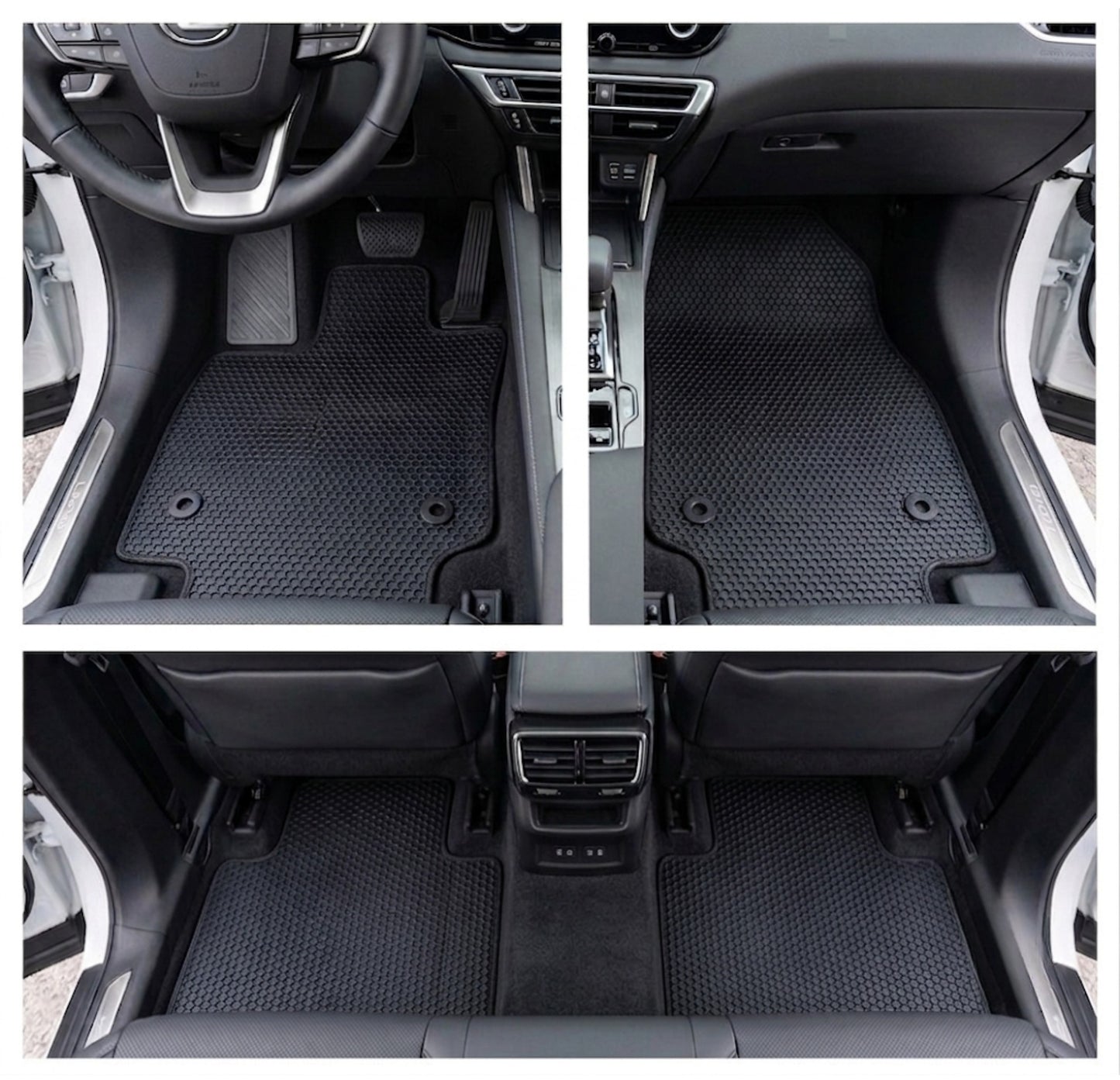 All Weather Honeycomb Floor Mats for 2023 to 2026 Lexus RX350 RX500h (Not for RX450h+ PHEV), Front and Rear