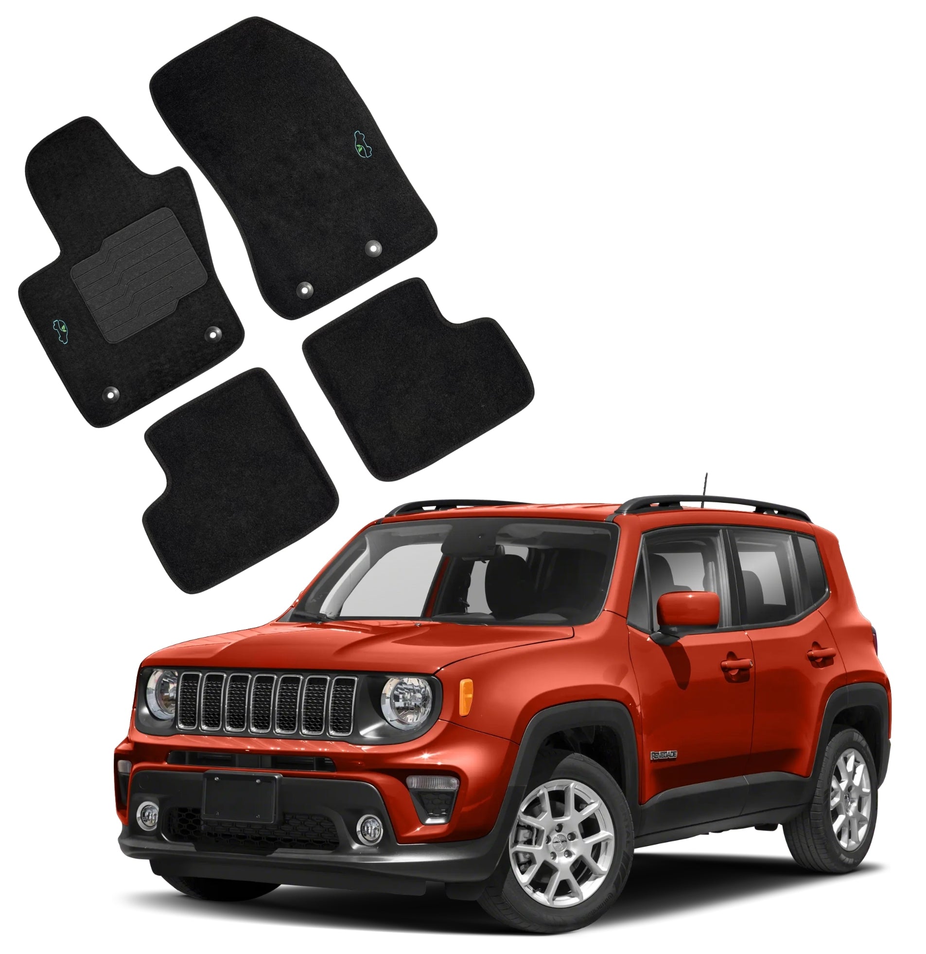Carpet Floor Mats for 2015 to 2023 Jeep Renegade