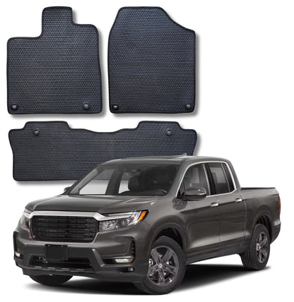 All Weather Honeycomb Floor Mats for 2017 to 2026 Honda Ridgeline, Front and Rear