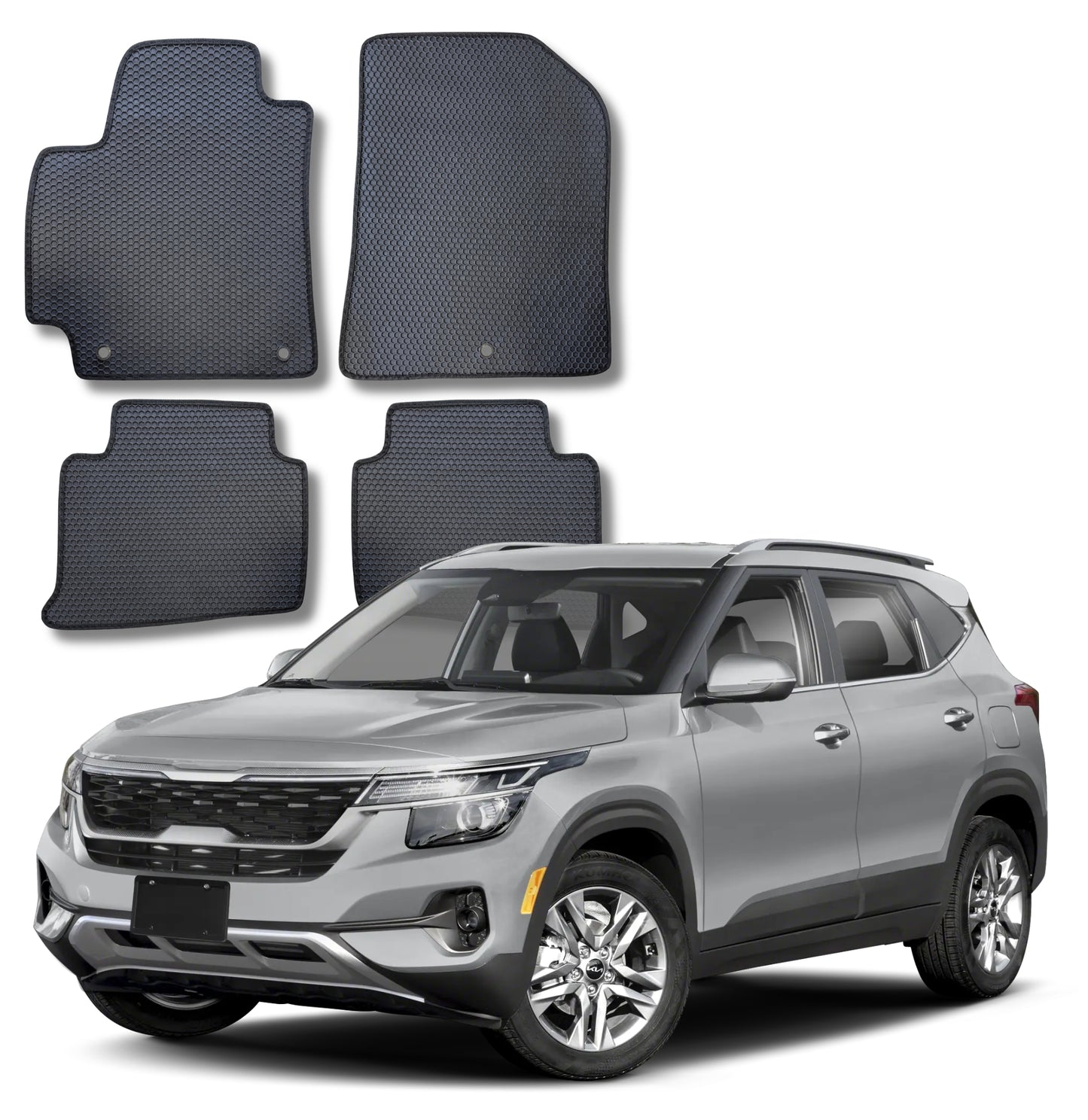 All Weather Honeycomb Floor Mats for 2021 to 2026 Kia Seltos