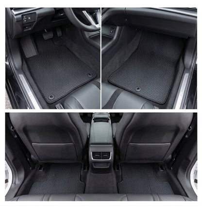 All Weather Honeycomb Floor Mats for 2021 to 2025 Acura TLX, Front and Rear, Black