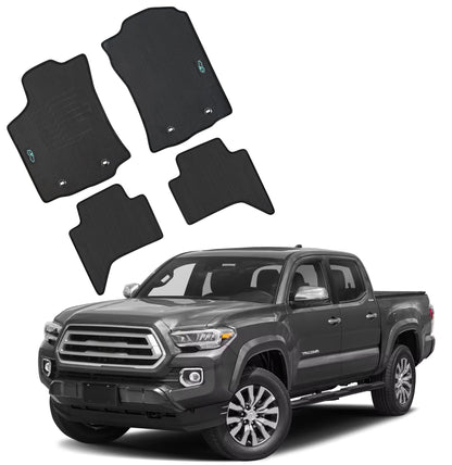 All Weather Floor Mats for 2016 to 2023 Toyota Tacoma Double Cab (Automatic Only)