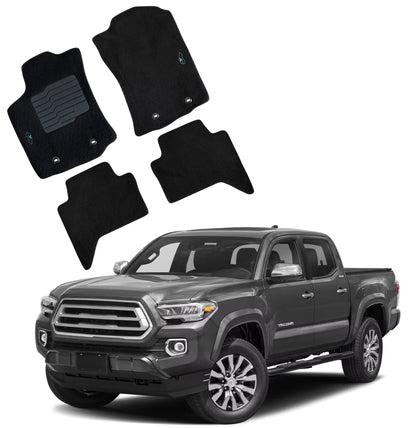 Carpet Floor Mats for 2016 to 2023 Toyota Tacoma Double Cab (Automatic Only)