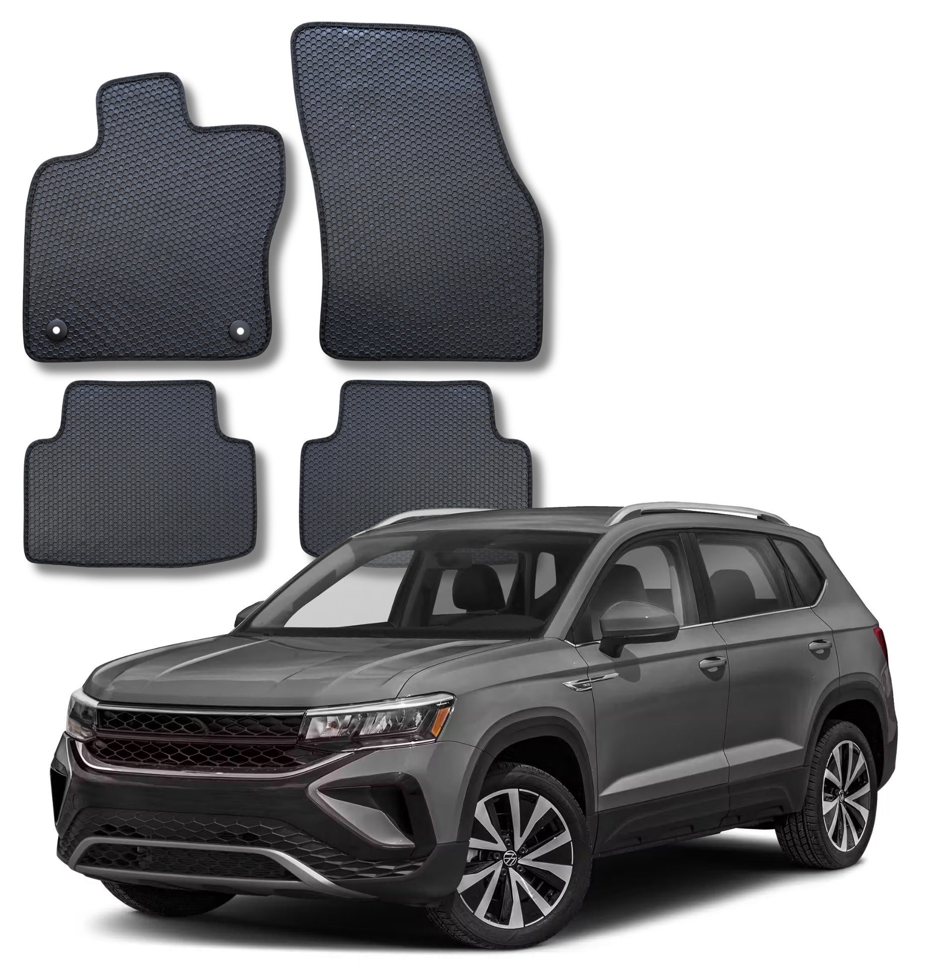All Weather Honeycomb Floor Mats for 2022 to 2026 Volkswagen Taos