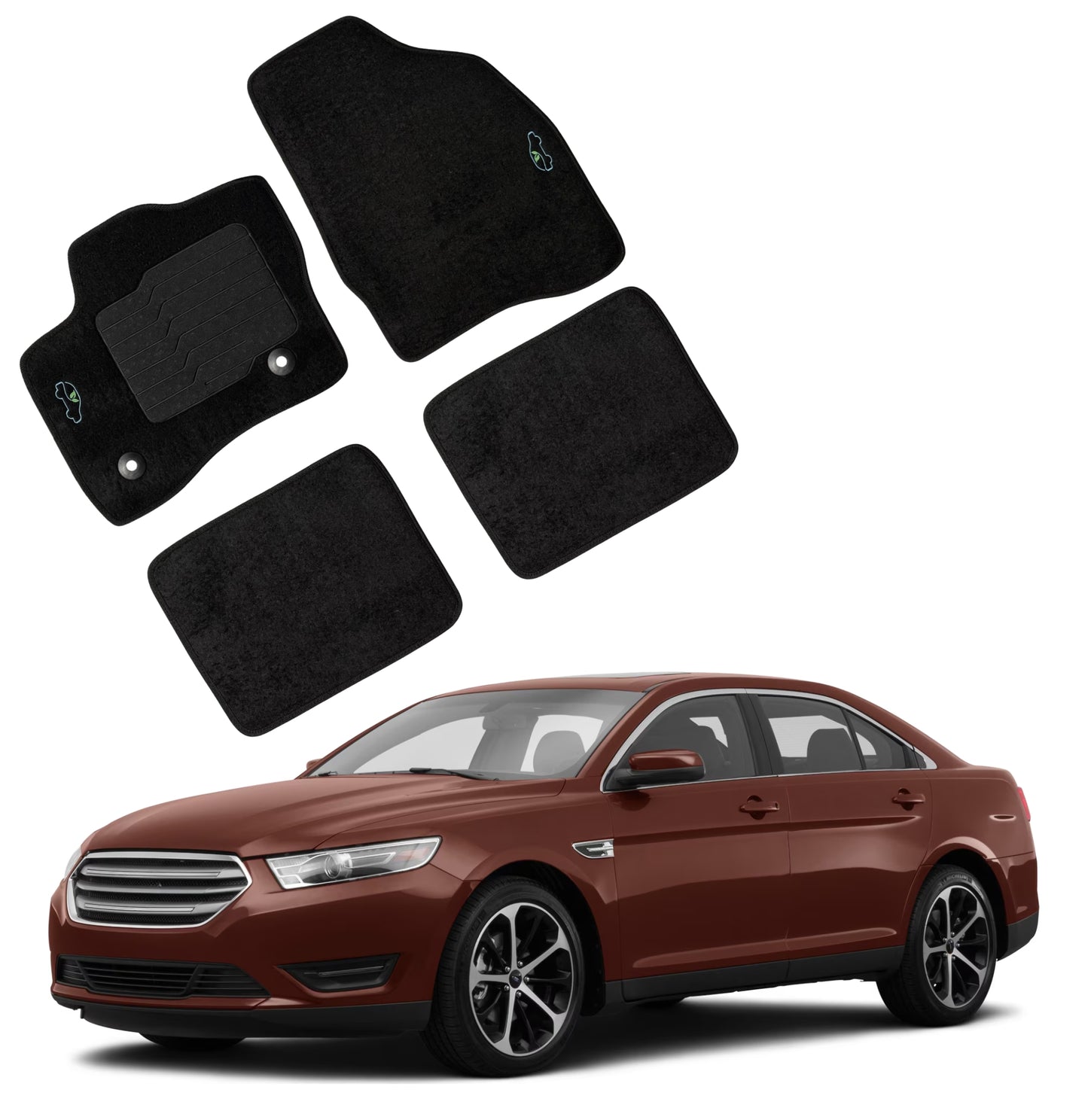 Carpet Floor Mats for 2010 to 2019 Ford Taurus, Front and Rear