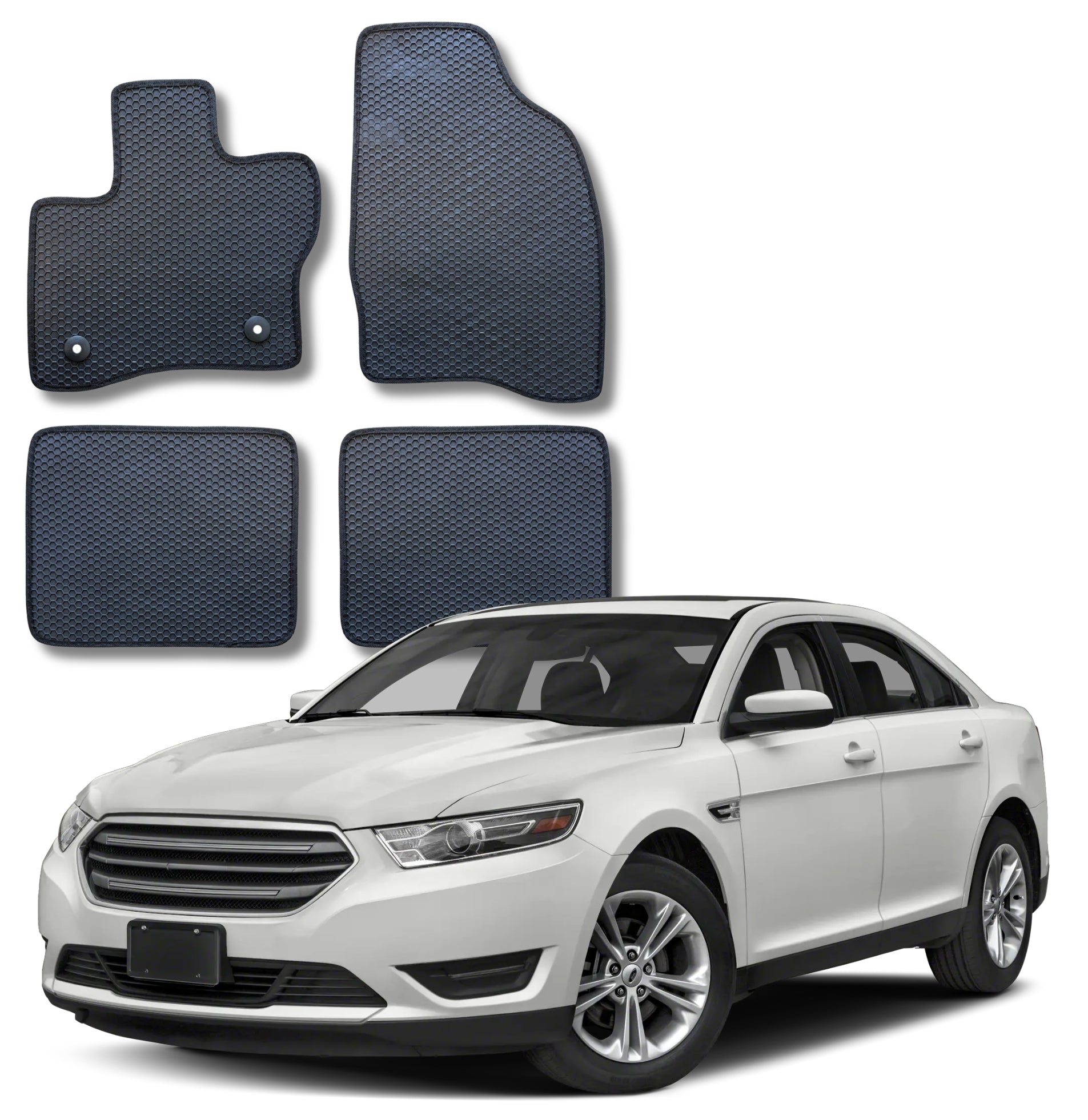 All Weather Honeycomb Floor Mats for 2010 to 2019 Ford Taurus