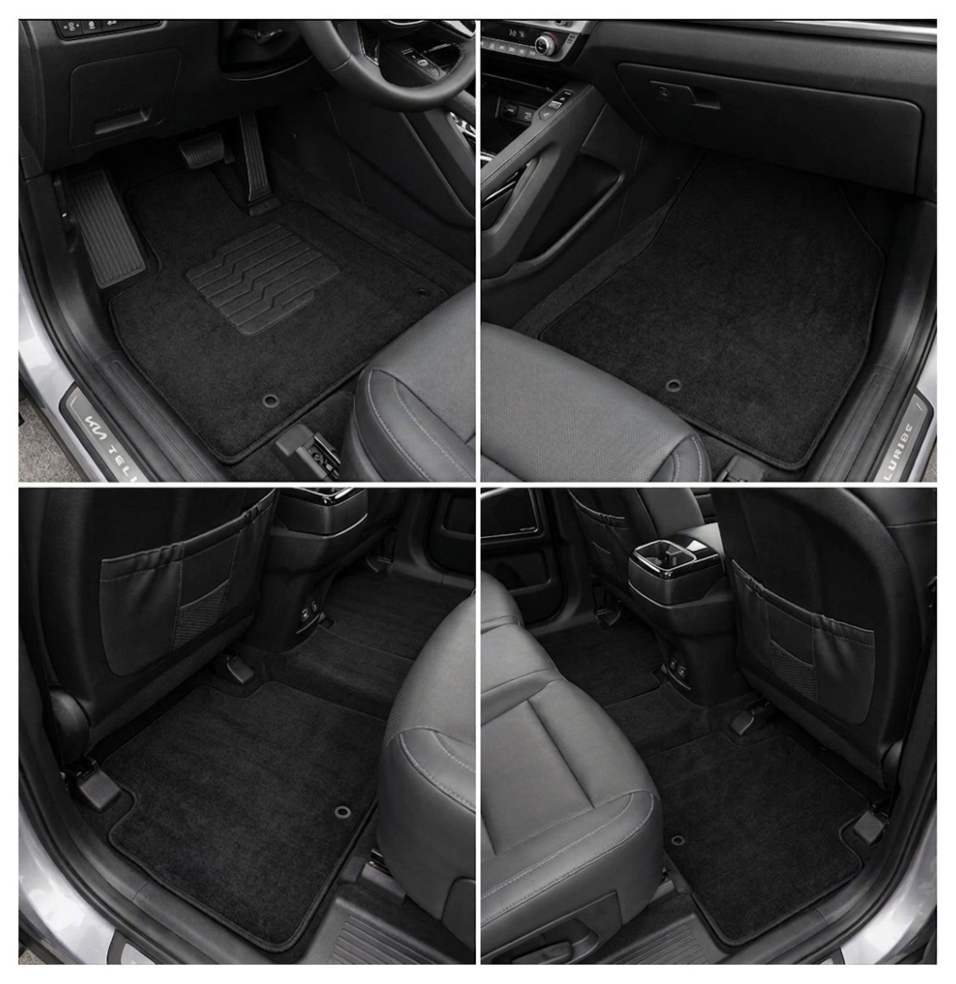 Carpet Floor Mats For 2020 to 2025 Kia Telluride, Front and Rear