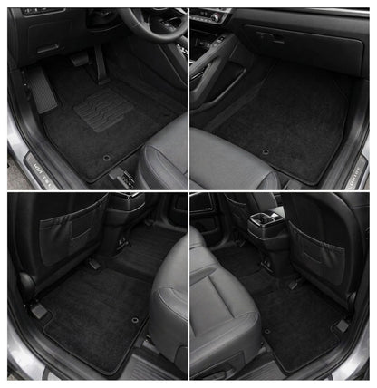 Carpet Floor Mats for 2020 to 2025 Kia Telluride Front, Rear and 3rd Row, Black
