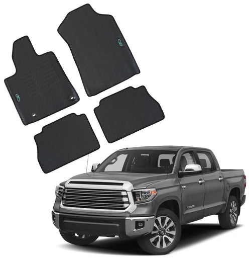 All Weather Floor Mats for 2014 to 2021 Toyota Tundra CrewMax Cab Models