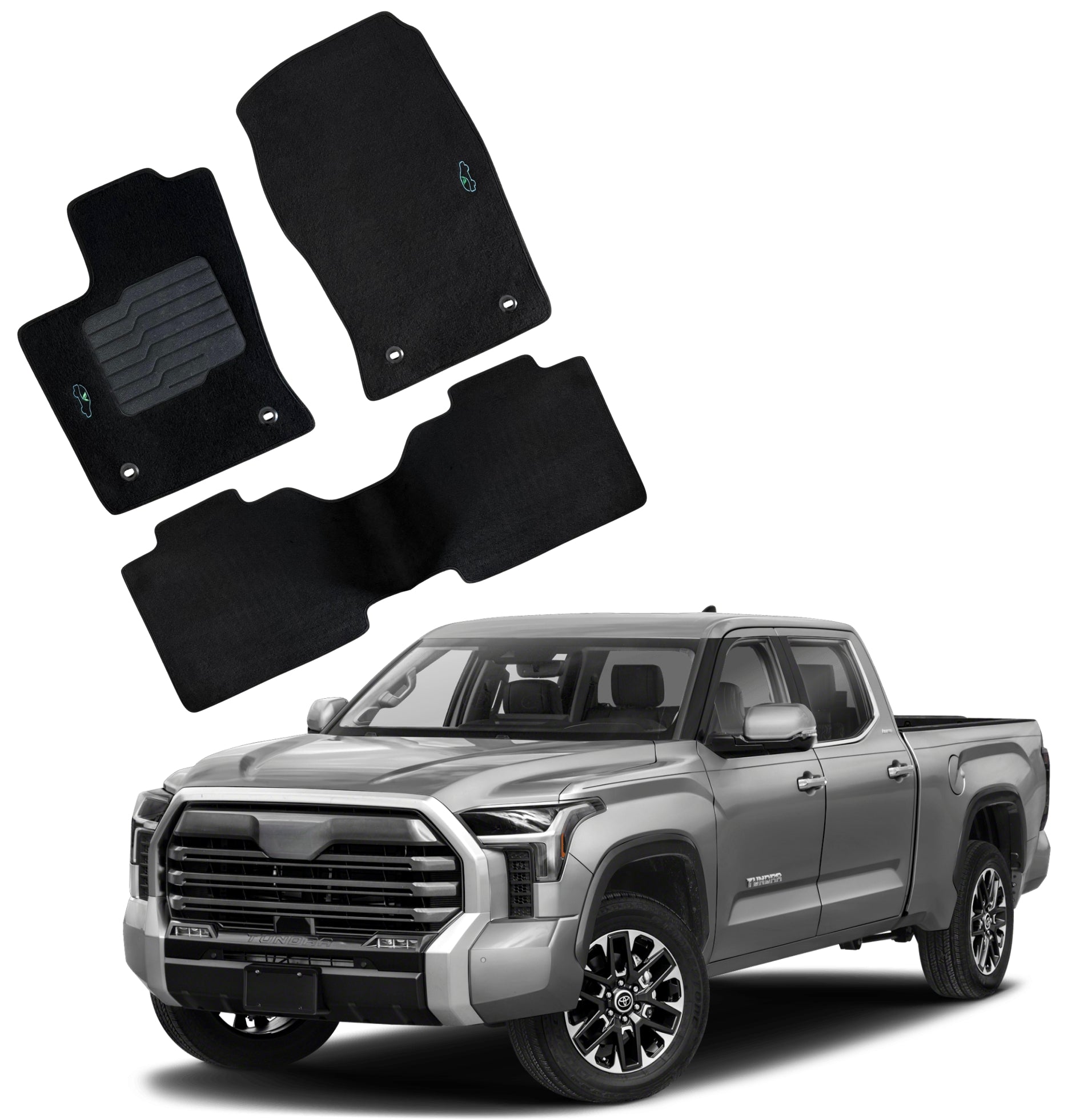 Carpet Floor Mats for 2022 to 2026 Toyota Tundra CrewMax Cab Models