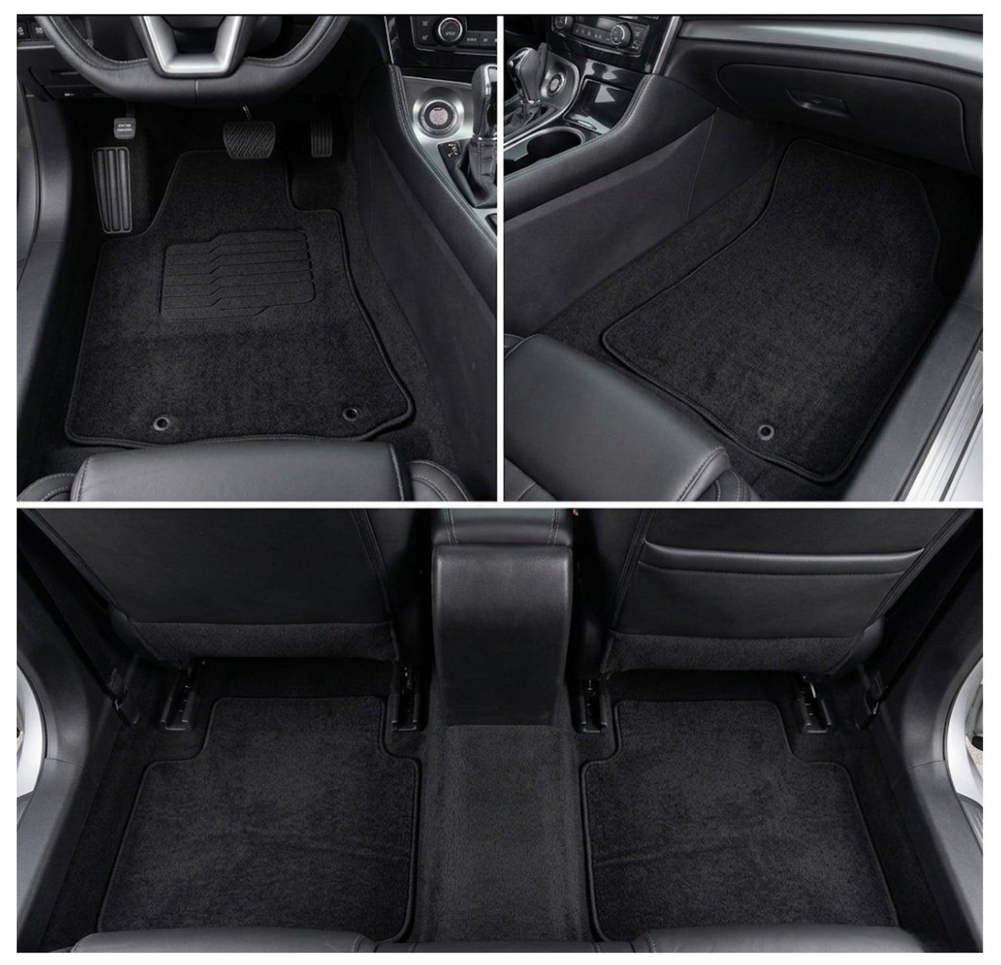 Carpet Floor Mats for 2016 to 2023 Nissan Maxima, Front and Rear, Black
