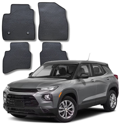 All Weather Honeycomb Floor Mats for 2021 to 2026 Chevrolet Trailblazer AWD, Front and Rear